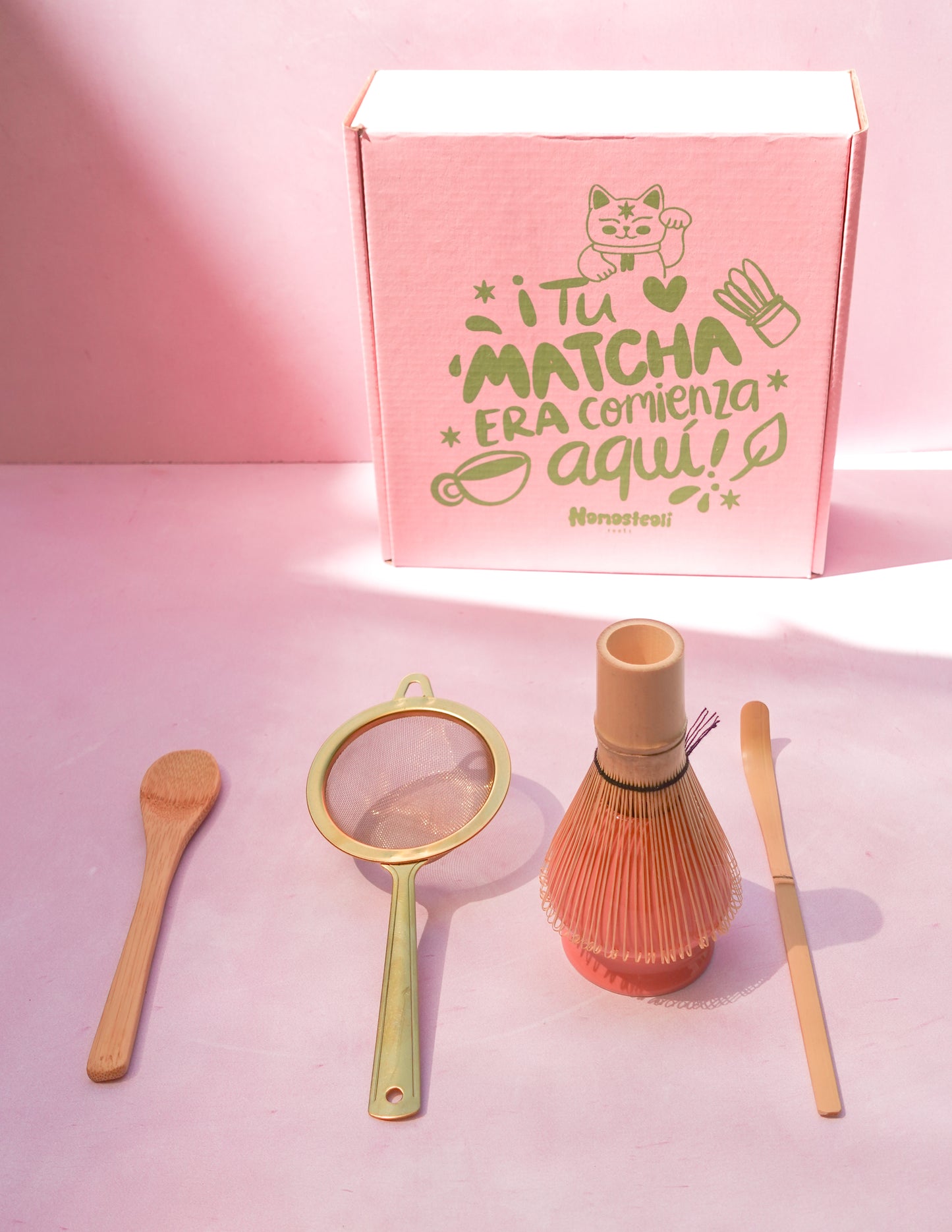 Kit de Ceremonia (chasen, porta chasen cuchara tradicional de bambu)