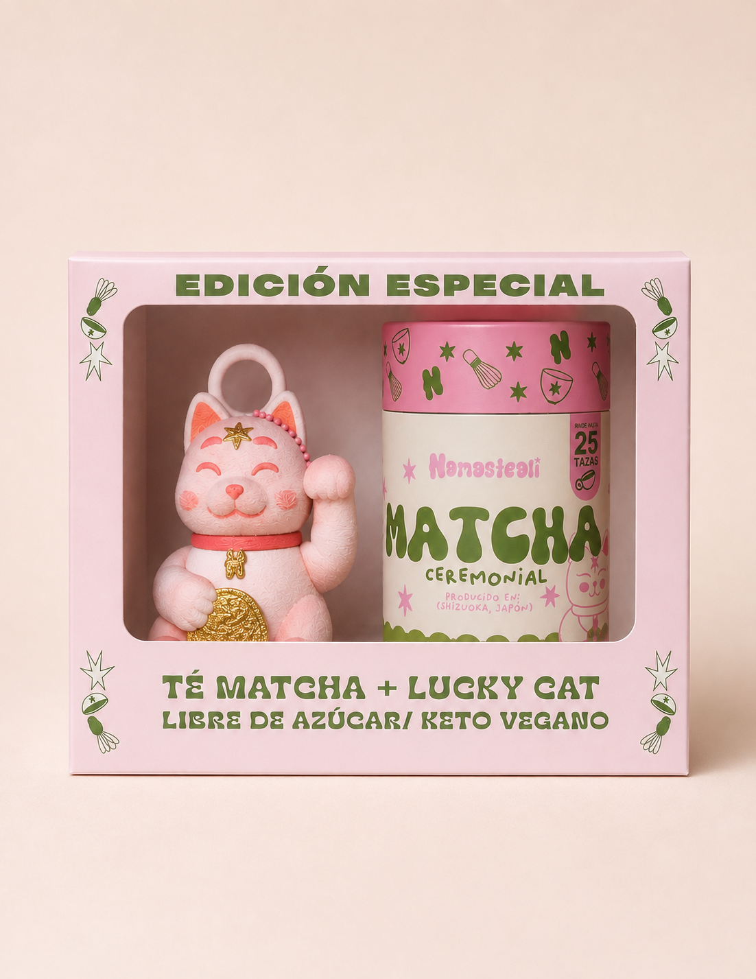EDICIÓN ESPECIAL MATCHA 100 GRAMOS + LUCKY CAT.