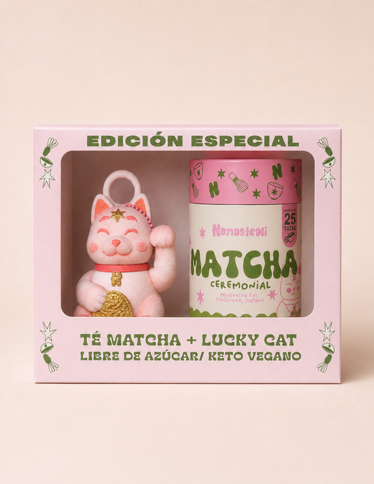 EDICIÓN ESPECIAL MATCHA 100 GRAMOS + LUCKY CAT.
