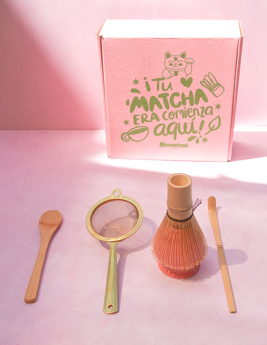 Kit de Ceremonia (chasen, porta chasen cuchara tradicional de bambu)