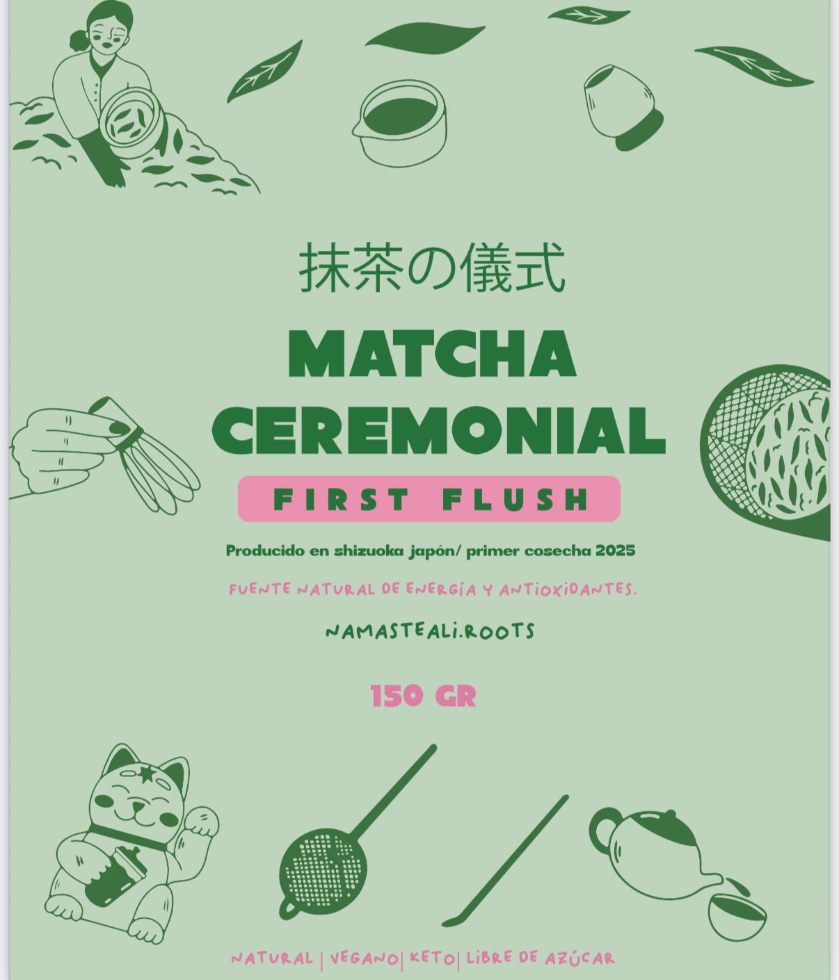 MATCHA CEREMONIAL 150 GRAMOS.