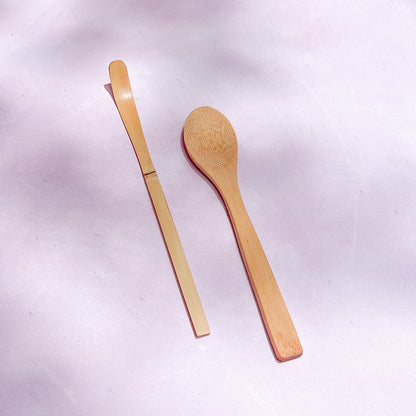 Mini kit de Ceremonia (chasen, cuchara tradicional de bambu,colador)